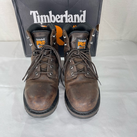 Timberland Pro Mens 6” Pit Boss Steel Toe Industrial Work Boot Brown Siz… - Picture 2 of 11